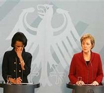 Condoleeza Rice et Angela Merkel