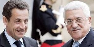 Nicolas Sarkozy et Mahmoud Abbas